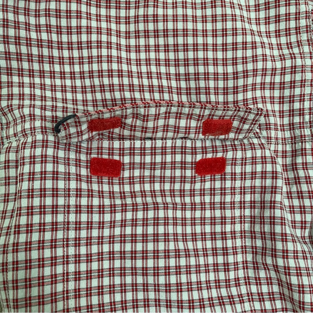 The North Face Men's Burgundy Checkered Modal Blend Large Shirt - Picture 4 of 12